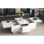Table basse avec 2 grands compartiments de rangement cachés, table de cocktail extensible avec 2 tiroirs, table centrale ultrabrillante avec plateau coulissant pour le salon