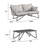 Teddi 2 - Person Sofa Set with Cushion and Table-599407548
