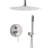 Brushed Nickel Shower Part With 10 Inch Head And Handheld Accessory