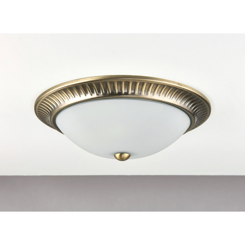 Barron Flush Mount, Antique Brass