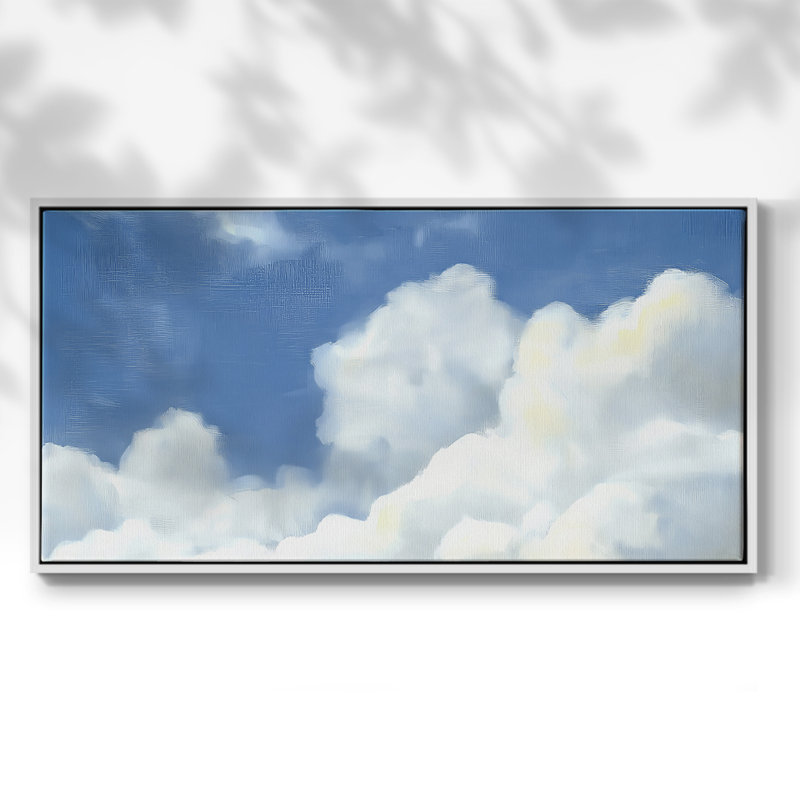 Série paysage - CCV III - Toile tendue avec châssis encadré - Prêt à être accroché, H 25 po x l 49 po, Blanc