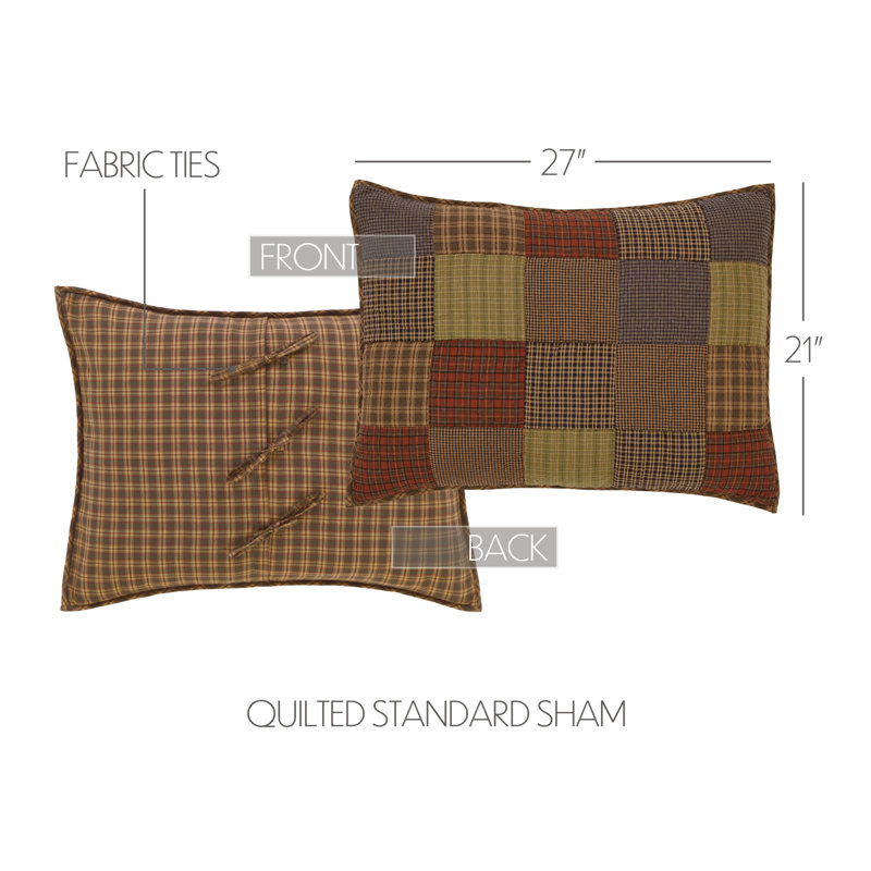 Cedar Ridge Rustic Cotton Patchwork Standard Sham