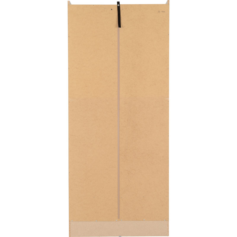 Cascio 2 Door Wardrobe, Grey Gloss/Light Oak Effect Veneer