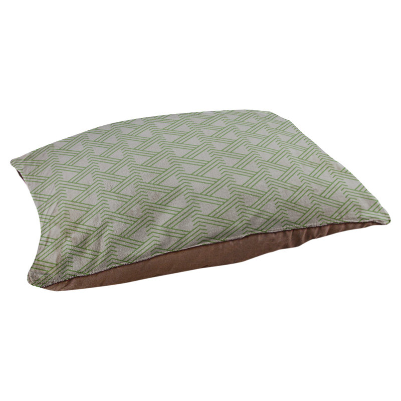 Coussin pour chien Chen, Grand (l 50 po x P 7 po x H 40 po), Gris/vert
