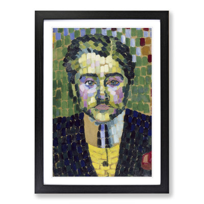Portrait of Jean Metzinger by Robert Delaunay - Framed Print