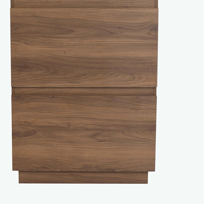 Meuble-lavabo de salle de bain sans lavabo, meuble-lavabo de salle de bain encastré moderne avec double tiroir, meuble-lavabo de salle de bain autoportant, bois d'ingénierie