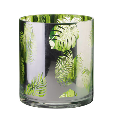 Tropical Leaves Hurricane Lamp
