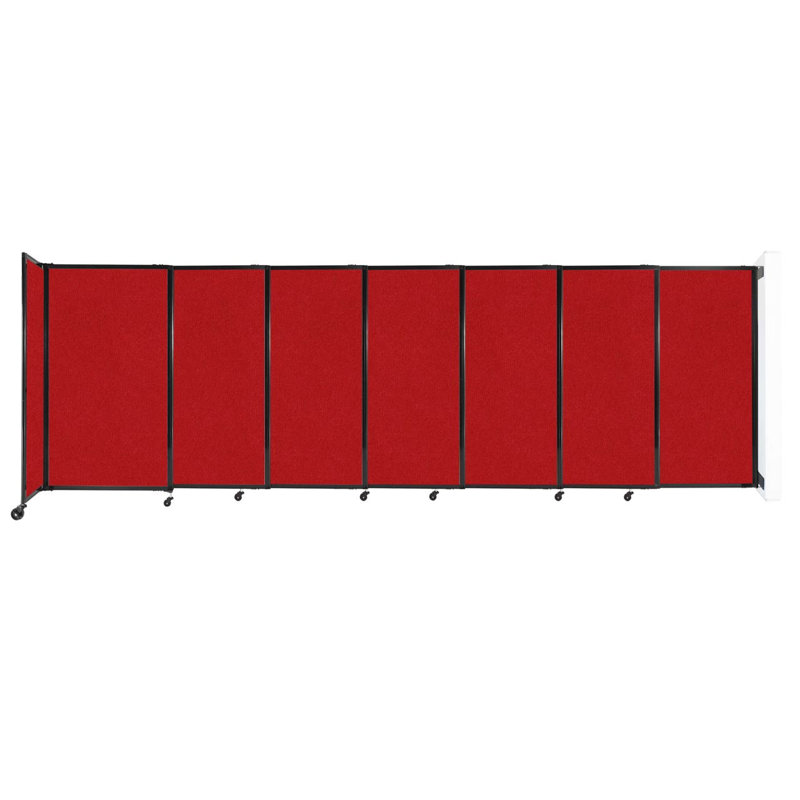 Cloison coulissante 5 pi, 60" H x 186" W x 1" D, Rouge