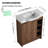 28'' Freestanding Single Bathroom Vanity with Ceramic Top and Soft-Close Doors-1610823829