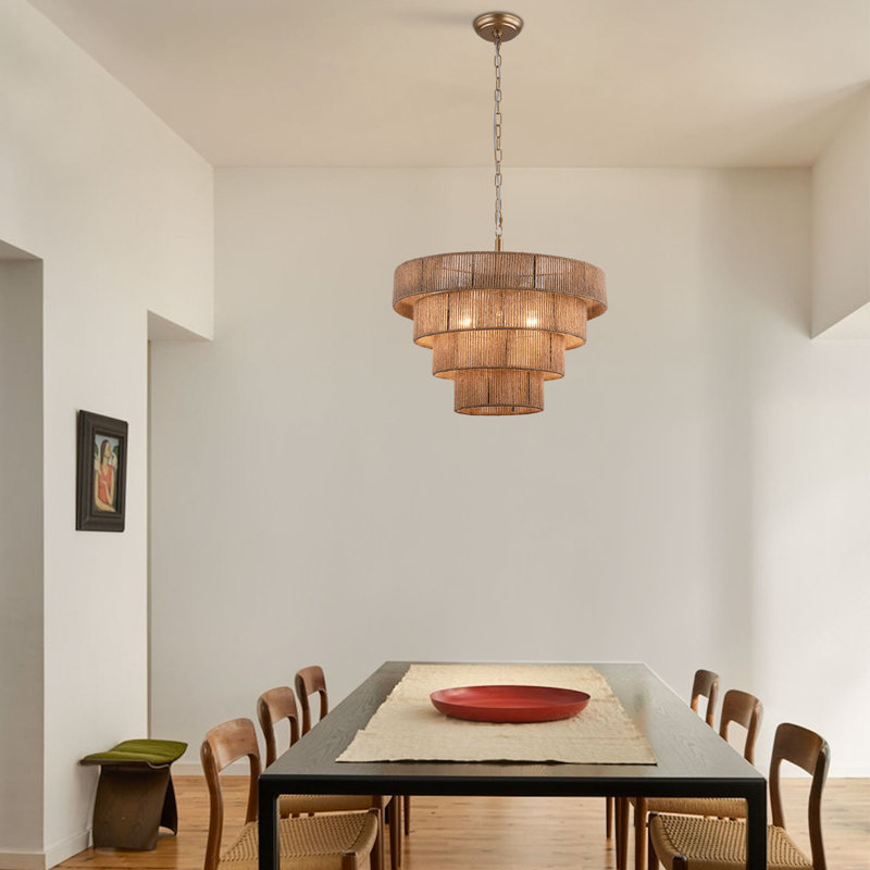 Luminaire suspendu bol 6 lumières Evadne