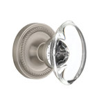 Rope Crystal Oval Interior Mortise Door Knob