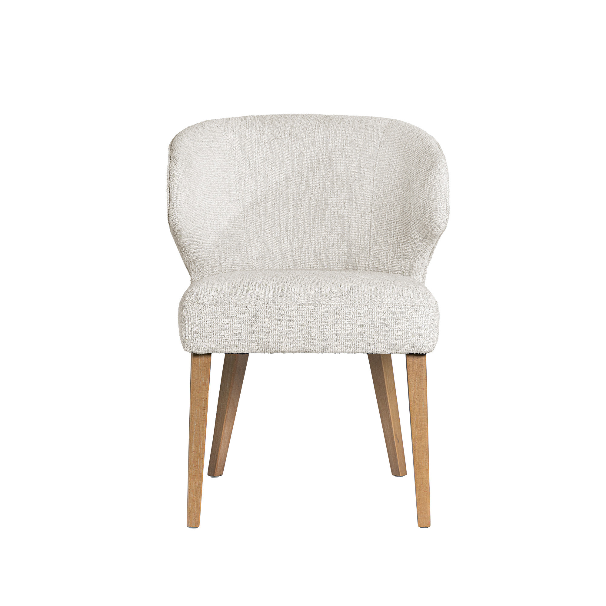 Golino Fabric Upholstered Wingback Side Chair, Brown, Cream