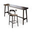 2-Person Black Straight Solid Wood Bar Table Sets