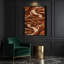 Paysage abstrait, art mural sur toile brune 16-2048557565
