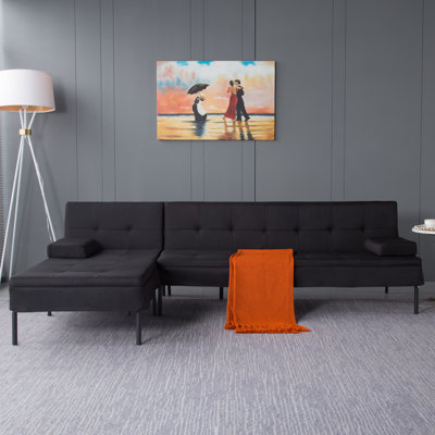 89.4” Convertible Sectional Sofa Bed