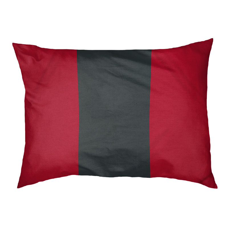 Coussin Designer, Moyen (L 30 po x l 40 po), Rouge / gris acier