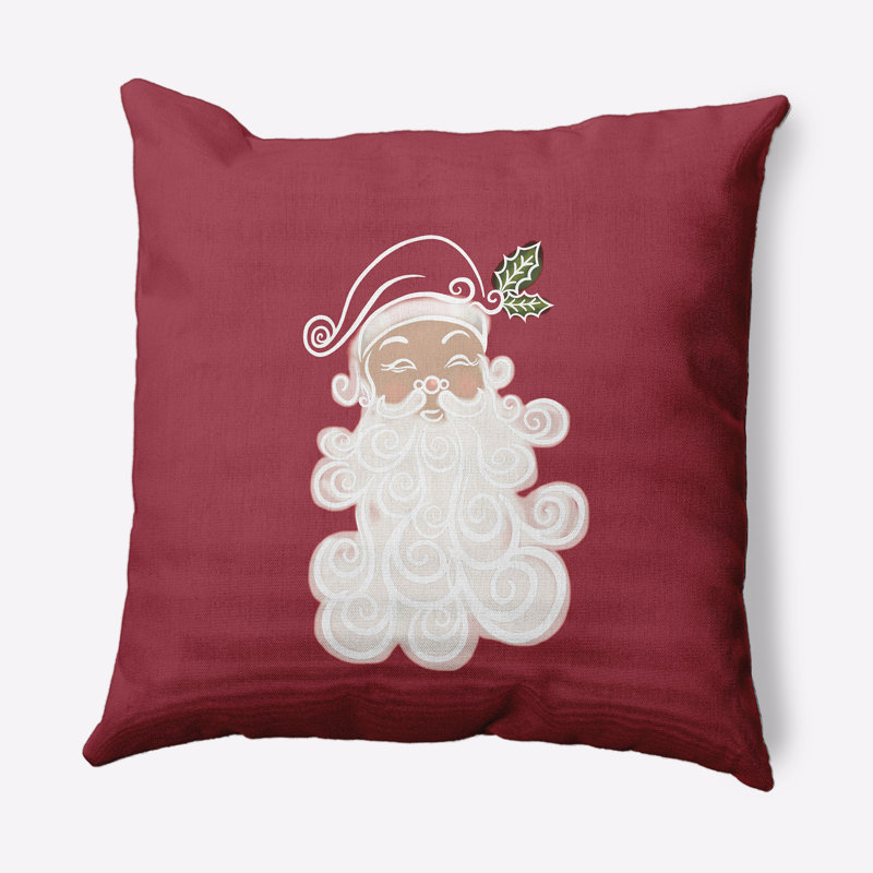 Reversible Throw Pillow, No, Muted Red, 18" x 18"