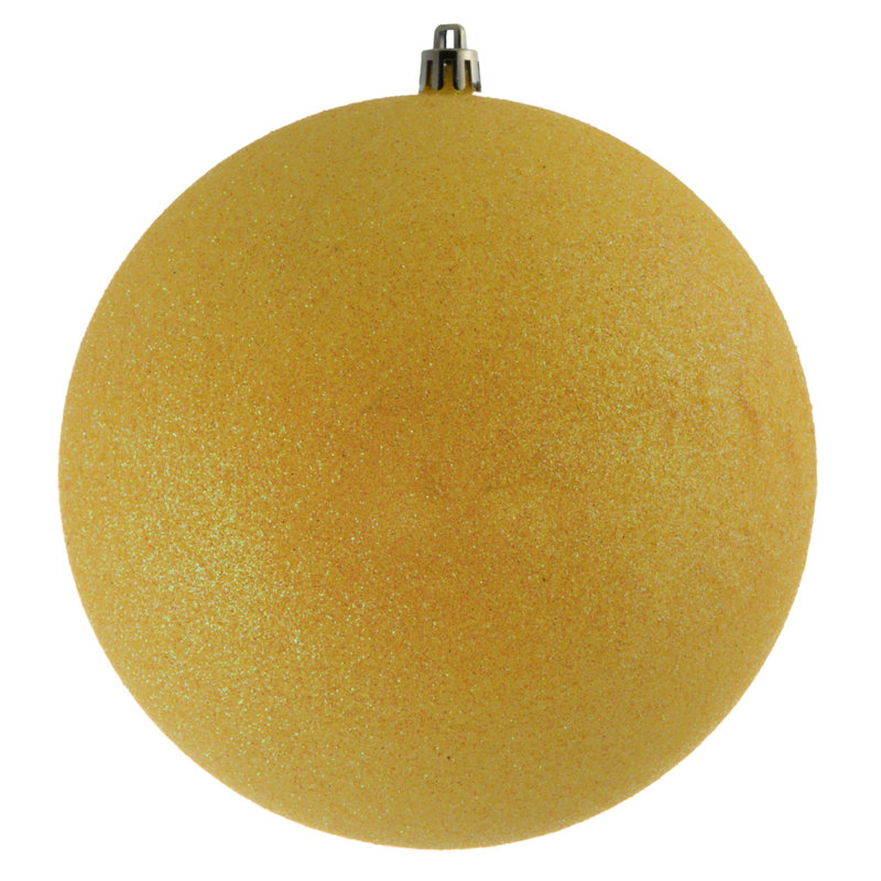 Décoration de boule décorative des Fêtes, Jaune, H 6 po x l 6 po x P 6 po