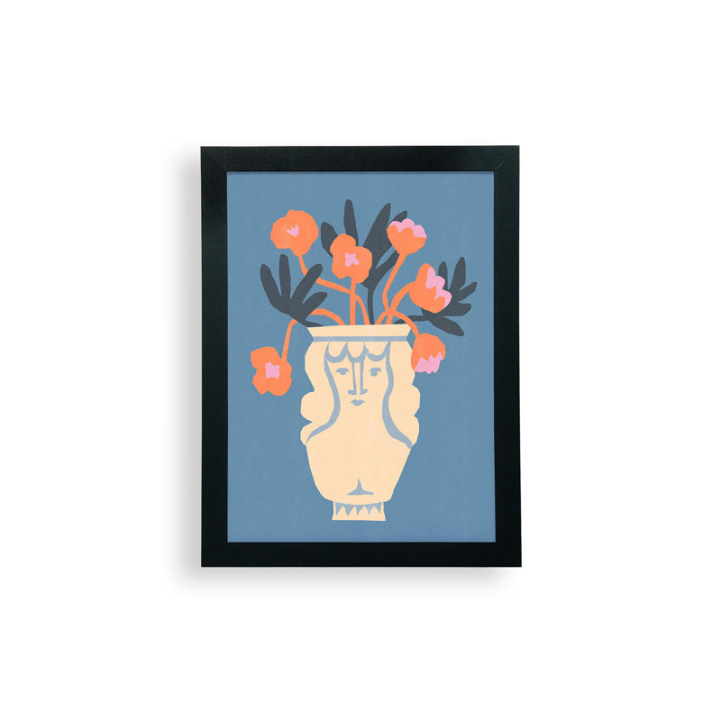 «Tasiania Antique Head vase», affiche encadrée, H 12 po x l 9 po