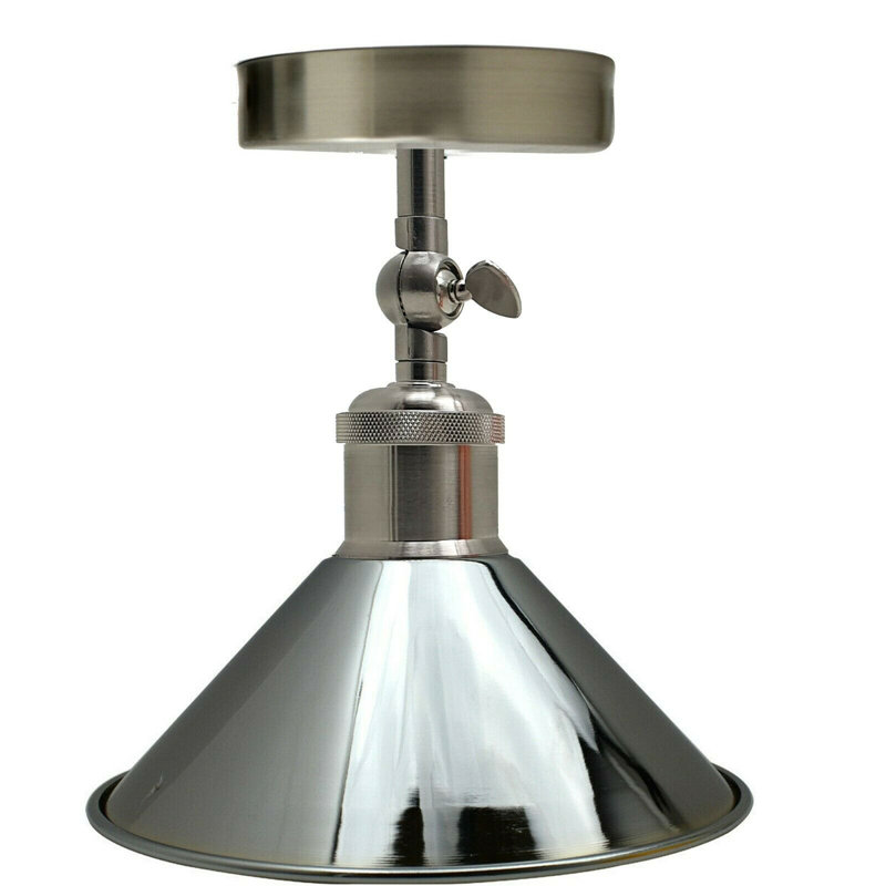 Boling Semi Flush Mount, Satin Nickel