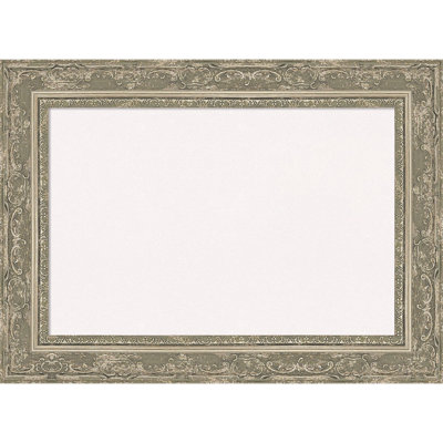 Filigree Silver Framed Corkboard, White Cork Bulletin Board, Organization Board, Pin Board