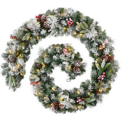 108cm Lighted Faux Garland with Lights