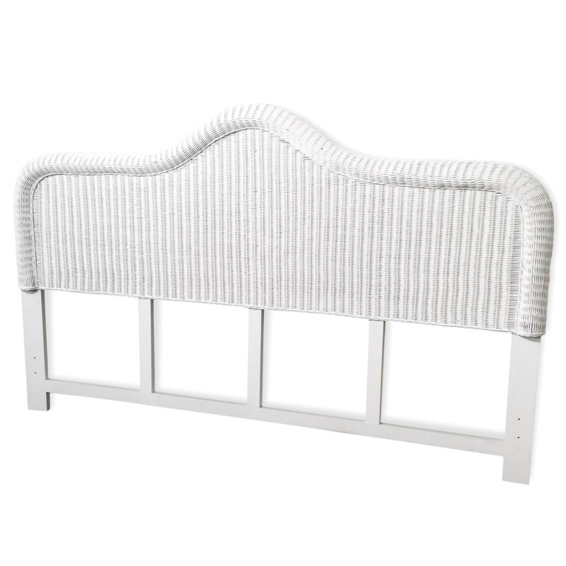 Watkins Wicker Panel Headboard, King, White