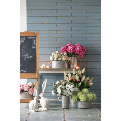 Ensemble de 3 pots décoratifs en métal Huxley