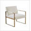 Fauteuil en polyester crème