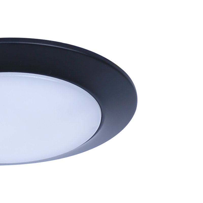 7.28 Inch Black LED Disk Light