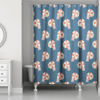 Rideau de douche simple en polyester Ahona