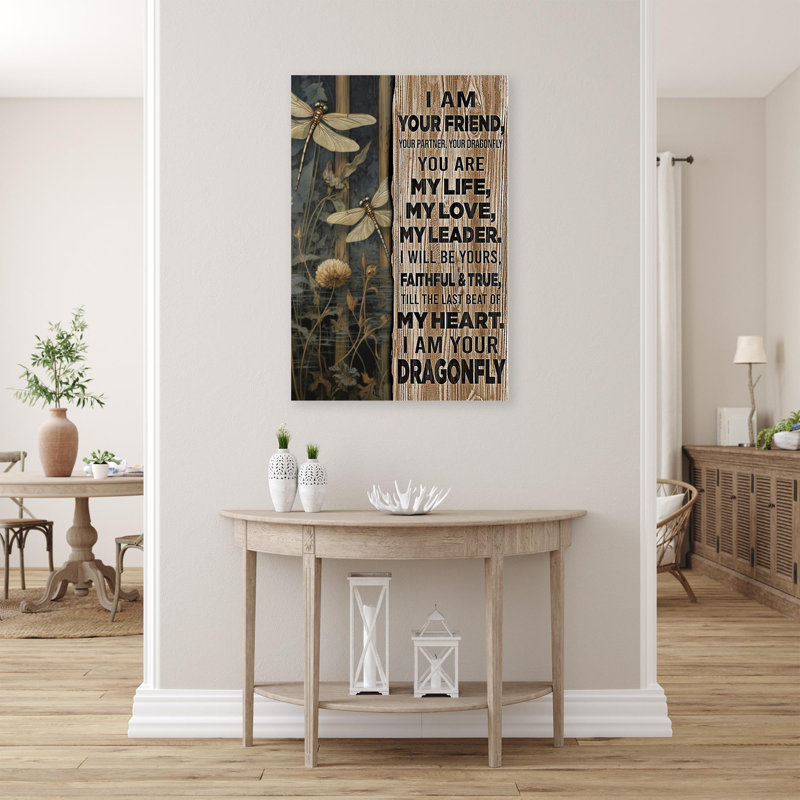 Dragonfly I Am Your Friend, impression sur toile, H 36 po x l 24 po x P 1,25 po
