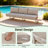 Outdoor Aluminum Patio Sofa with Cushions