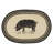 Jacqueline Jute No Pattern Oval Placemat