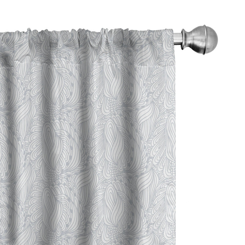 Semi-Sheer Rod Pocket Curtain Panels, 28" x 63"
