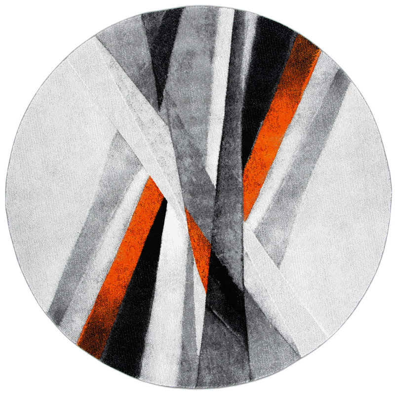 Tapis abstrait Topton Performance, Rond 6 pi 7 po