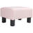 Ottoman Foot Rest, Small Foot Stool with Linen Fabric Upholstery and Plastic Legs, Cube Ottoman for Living Room, Gray-14384560