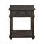 Table de bout traditionnelle rustique avec rangement en bois brun durable et durable 1pc