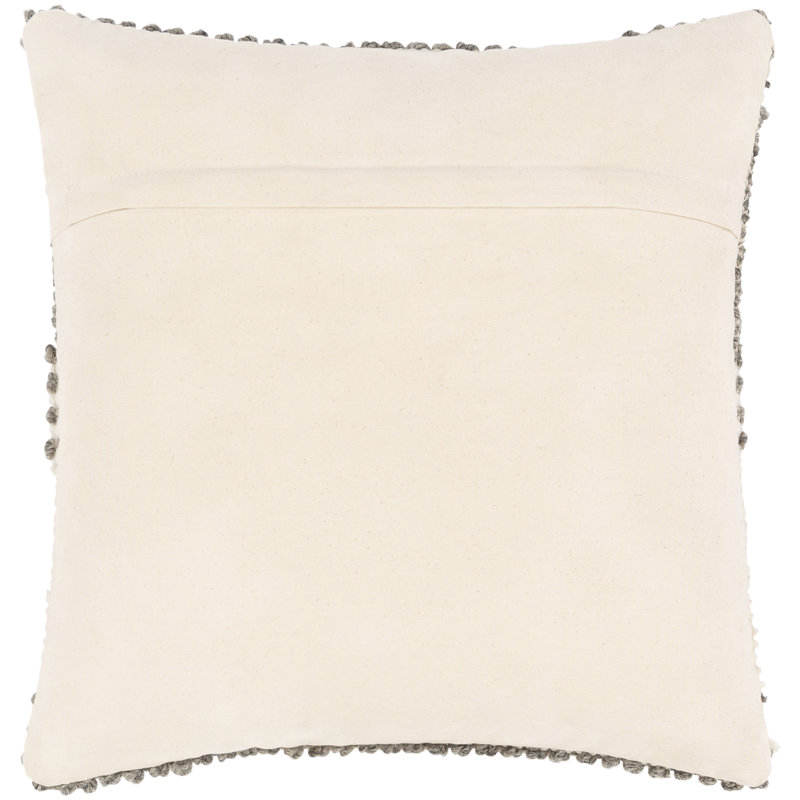 Housse de coussin décoratif, Gris anthracite / ivoire