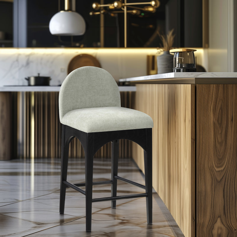 Waldorf Counter Stool, Black, Mint Chenille