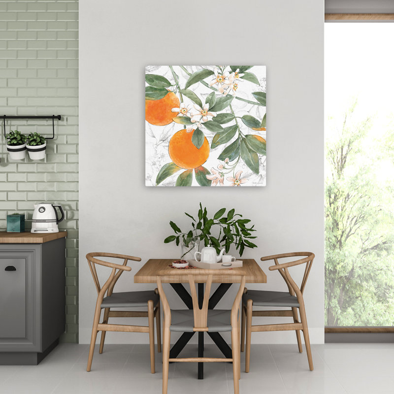 Citrus Wings Vii, art contemporain, H 32 po x l 32 po
