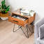 Jennette 40 cm W Steel Bedside Table