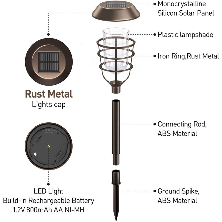 ABS Low Voltage Solar Powered Integrated LED Pathway Light Pack