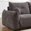 Laine d'agneau moderne 2 avec coussin de siège moelleux - mousse à récupération rapide grise