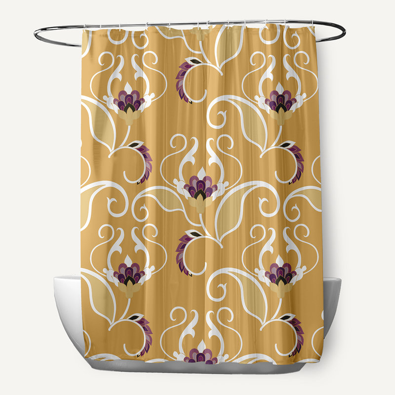 Rideau de douche Selina, Jaune