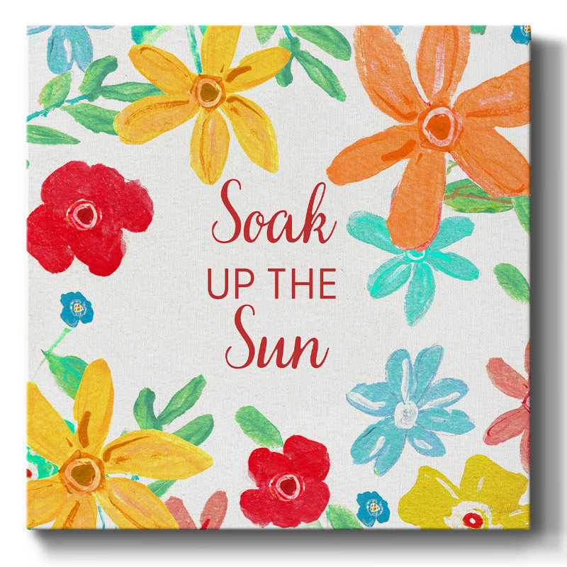 "Sweet Summertime" sur toile, art textuel, H 24 po x l 24 po x P 1,5 po