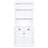 83.4"Tall Bookshelf Suite, Modern Bookcase Suite with 3 pieces LED Lighting,Doors and Drawers,2-Piece Set Storage Bookcase with Open Shelves for Living Room,Home Office,White