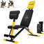 SPORTNOW Adjustable Weight Bench for Home Gym 300kg Flat Foldable Yellow