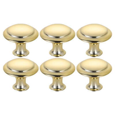 Boutons d'armoire ronds - poignées de tiroir dorées / noires de 1,06 po, finition moderne mate, quincaillerie de cuisine, de salle de bain, de garde-robe et de mobilier