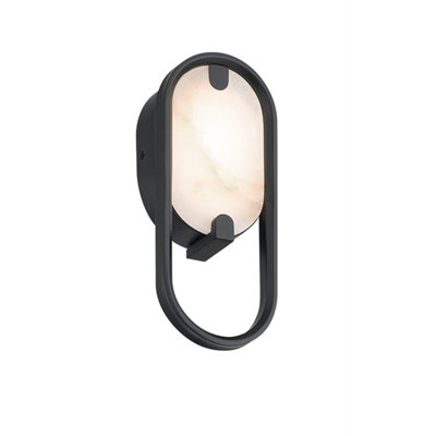 Noga, Wall Sconce , 11",Alabaster